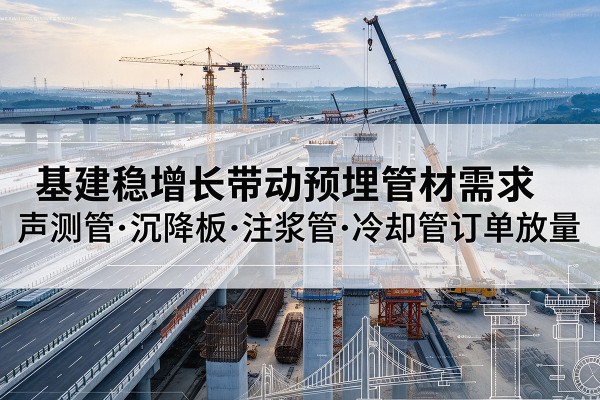 故城基建稳增长带动预埋监测管材需求，声测管、沉降板、注浆管订单持续放量